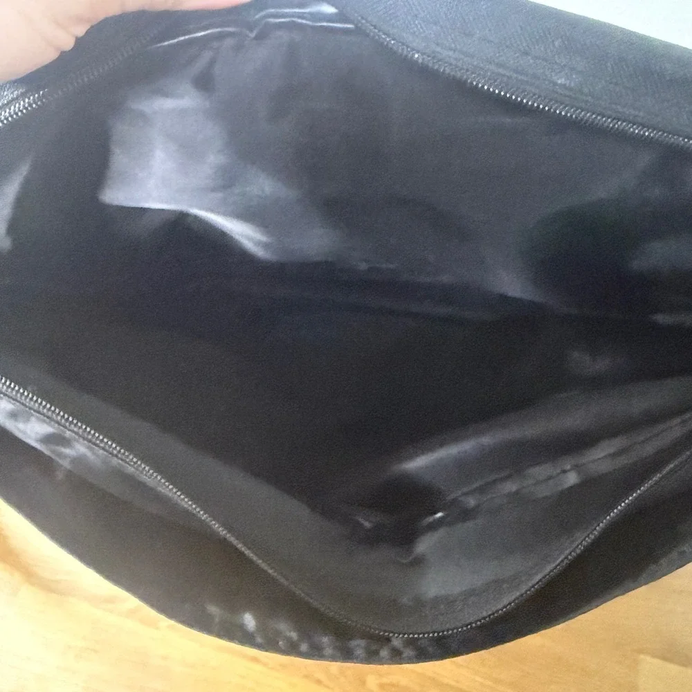 Wells Fargo Messenger Bag Black Canvas Laptop Briefcase College Credit